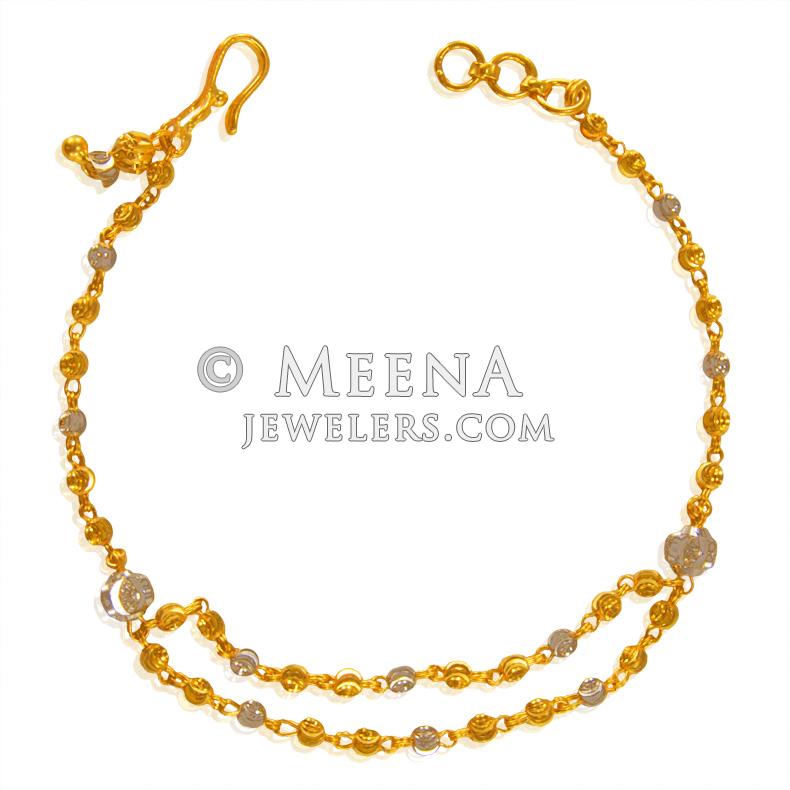 22k Gold Ladies Bracelet brla23463 22k yellow gold ladies bracelet is made with light frost 22k Gold Ladies Bracelet brla23463 22k yellow gold ladies bracelet is made with light frost
