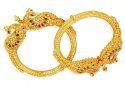  [ Kadas > 22K Gold Peacock Kada (2PCs)  ]