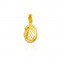 22K Gold Two Tone Pendant - Click here to buy online - 406 only..