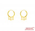 22k Gold balls Hoop Earrings - Click here to buy online - 338 only..