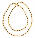 22K Gold  Brown Tulsi Mala 26IN - Click here to buy online - 1,614 only..