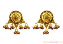 Fancy Meenakari Earrings 22k Gold - Click here to buy online - 1,178 only..