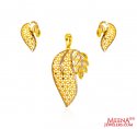 22Kt Gold Two Tone Pendant Set