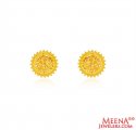 22K Gold Circle Earrings - Click here to buy online - 804 only..