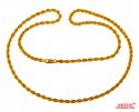 22 Kt Hollow Rope Chain (22 Inches) - Click here to buy online - 1,099 only..