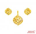 22Kt Gold Two Tone Pendant Set