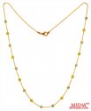 22k Gold Meenakari Beads Chain - Click here to buy online - 896 only..