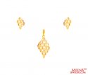 22Kt Gold Two Tone Pendant Set - Click here to buy online - 517 only..