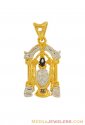 22kt Two Tone Balaji Pendant - Click here to buy online - 491 only..