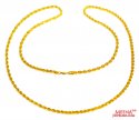 22 Kt Hollow Rope Chain (26 Inches) - Click here to buy online - 839 only..