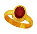 22 Karat Gold Ruby Ring (Manik) - Click here to buy online - 2,059 only..