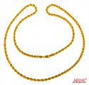 22 Kt Hollow Rope Chain (20 Inches) - Click here to buy online - 733 only..