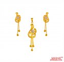 22K Gold  Pendant Set - Click here to buy online - 1,173 only..