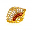 22kt Gold Ladies CZ Ring - Click here to buy online - 625 only..