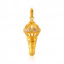 22Kt Gold Hanuman Gada  Pendant - Click here to buy online - 1,163 only..