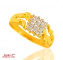 22 Kt Gold CZ Mens Ring - Click here to buy online - 692 only..