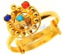 Gold Ring with Turquoise, Coral and Lapis - Click here to buy online - 478 only..