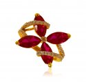 22K Gold Beautiful Ruby Ladies Ring - Click here to buy online - 925 only..