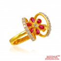 Click here to View - 22Kt Gold Colored Stone Fancy Ring 