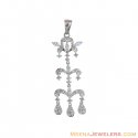 18K White Gold Fancy Pendant - Click here to buy online - 778 only..