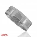 18Kt Designer White Gold Wedding Band - Click here to buy online - 1,035 only..