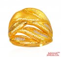 22 kt Gold Band with CZ - Click here to buy online - 664 only..