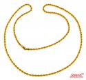 22 Kt Gold Fancy Chain (20 Inch) - Click here to buy online - 472 only..