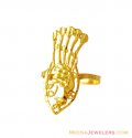 22K Gold Peacock Ring - Click here to buy online - 393 only..