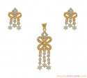 Two Tone Signity Pendant Set - Click here to buy online - 2,118 only..
