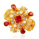 22kt Gold Stones Ring - Click here to buy online - 901 only..