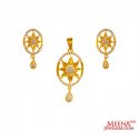 22k Gold Pendant Set  - Click here to buy online - 938 only..