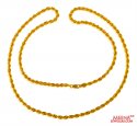 22 Kt Hollow Rope Chain (20 Inches) - Click here to buy online - 752 only..