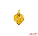 Click here to View - 22Kt Gold Initial Pendant (M) 