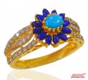 22kt Gold Floral Ring for ladies - Click here to buy online - 526 only..