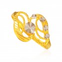 22K Gold Two Tone Ladies Ring  - Click here to buy online - 298 only..