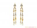 22K Long CZ Pearl Earrings - Click here to buy online - 2,938 only..