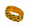 22 Karat Gold Meenakari Ring - Click here to buy online - 525 only..