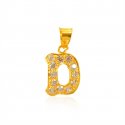 22Kt Gold Initial (D) Pendant - Click here to buy online - 149 only..