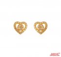 22k Gold CZ Earrings - Click here to buy online - 311 only..