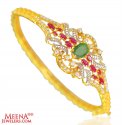 22K Gold Exclusive Stones Kada - Click here to buy online - 1,743 only..