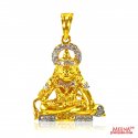 22 Kt Gold Hanuman Pendant - Click here to buy online - 936 only..