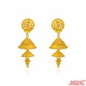 22kt Gold Floral Jhumkhi Earring - Click here to buy online - 1,995 only..