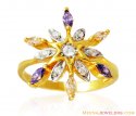 Colored Stones Star Shaped Ring 22k - Click here to buy online - 551 only..