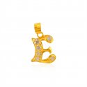 22kt Gold Initial E Pendant - Click here to buy online - 95 only..