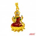22 kt Gold Laxmi Pendant - Click here to buy online - 554 only..