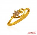 22Kt Gold CZ Ring - Click here to buy online - 217 only..