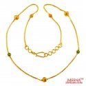 22K Gold Meena Balls Chain - Click here to buy online - 938 only..