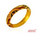 22 Karat Gold Meenakari Ring  - Click here to buy online - 515 only..