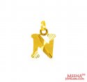 Click here to View - 22Kt Gold Initial Pendant (N) 