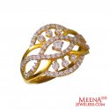 22Kt Gold and CZ Fancy Ring